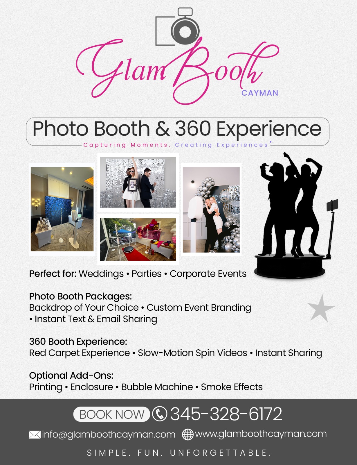 Photo booth event setup